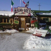 Having lunch in Keno City!