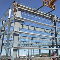 Metal Building Erection in Progress (Whitecourt)