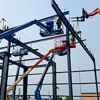 An intricate worksite for Petra Ironworks in Leduc, AB