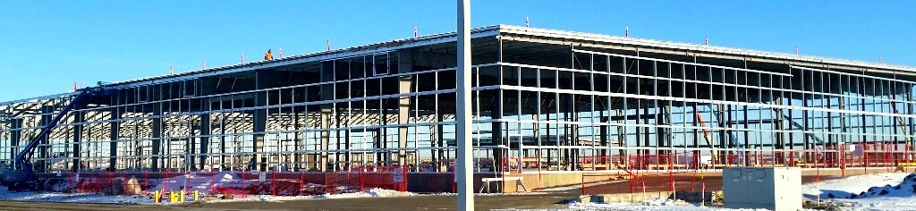 Steel Building Being Constructed