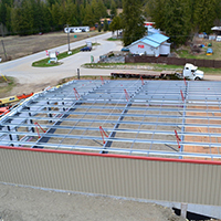 Pre-Eng Metal Building Construction Project in
Crawford Bay, BC