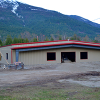 Pre-Eng Metal Building Construction Project in
Crawford Bay, BC