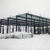 Pre-Eng Metal Building Construction in Nisku, AB for Precision Drilling