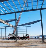 Steel Building Erection in Weatherford